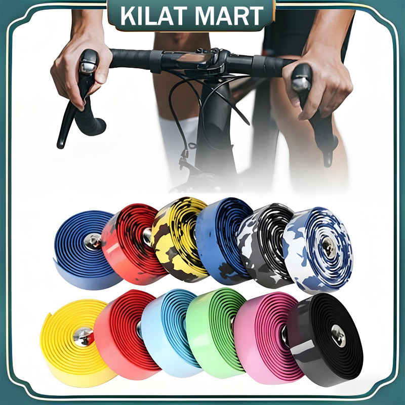 （Barang Spot）1 Roll Bartape Carbon 3D Dropbar Sepeda Balap Fixie Handlebar Hand Grip Stang Roadbike 