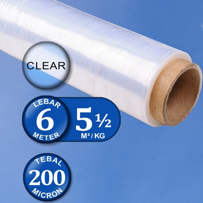 Plastik UV 200 Micron Putih Bening 6 Meter