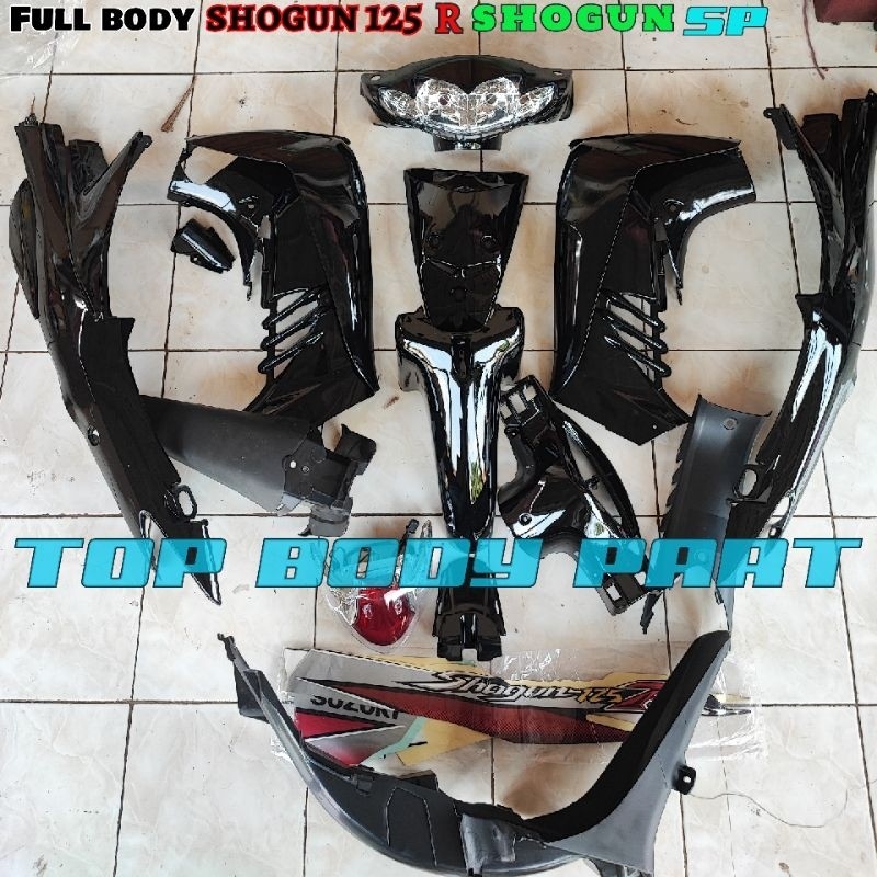 Cover body Full Bodi Suzuki Shogun 125 R Warna Hitam