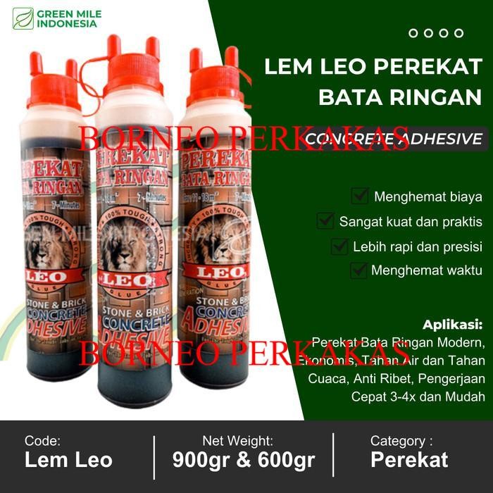 Lem LEO Bata Ringan (900 g) Adhesive Perekat Bata Ringan Putih Hebel Tempel Roster Gypsum LEO Pengga