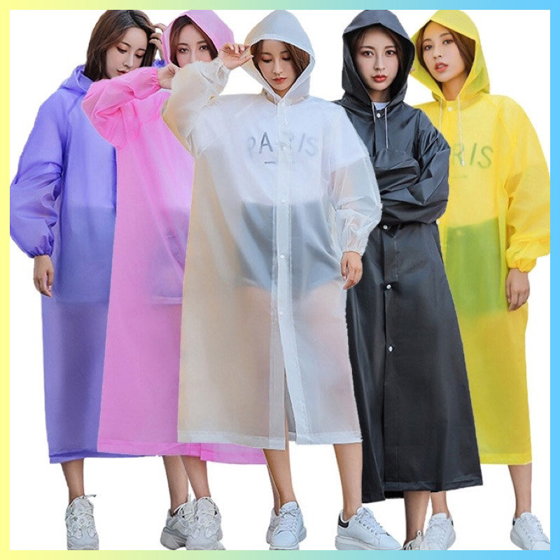 JAS HUJAN HOODIE DRESS RAINCOAT LENGAN PANJANG MODEL JUBAH