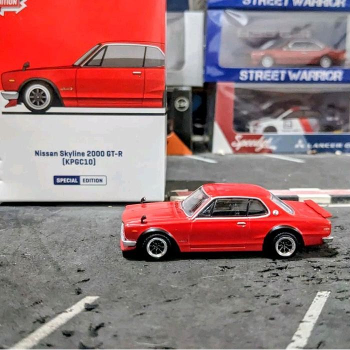 ME99 Diecast Tarmac Nissan Skyline 2000 GTR KPGC10 Red Spesial Editiom