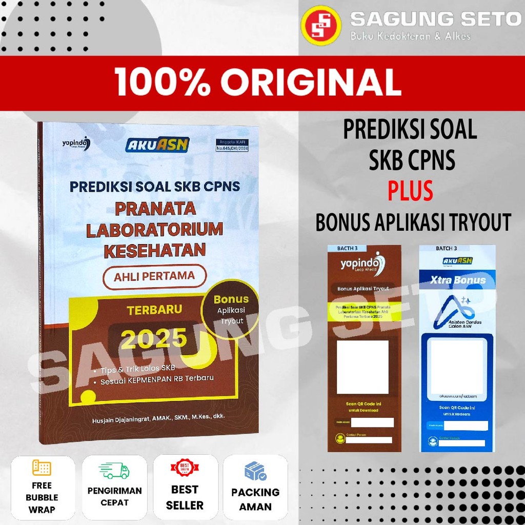 BUKU PREDIKSI SOAL SKB CPNS PRANATA LABORATORIUM KESEHATAN AHLI PERTAMA 2025 - HUSJAIN