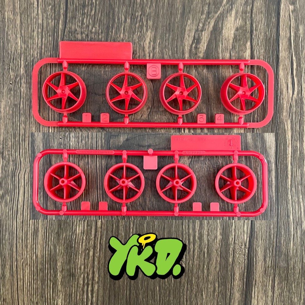 Velg Medium Spiral Merah Red - Original Tamiya Loose Kit
