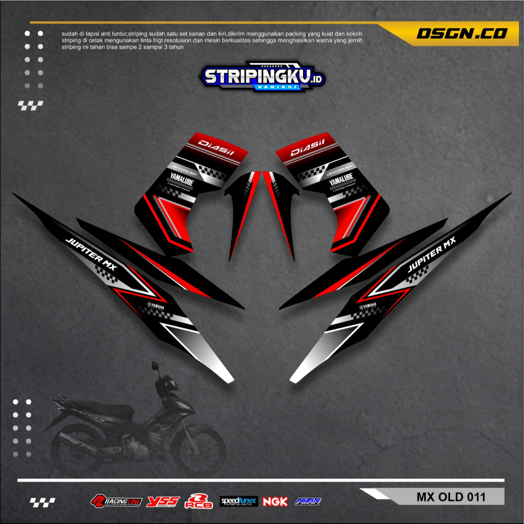 Striping Jupiter MX Lama 135 | Stiker Body Variasi MX OLD 135 MX Old