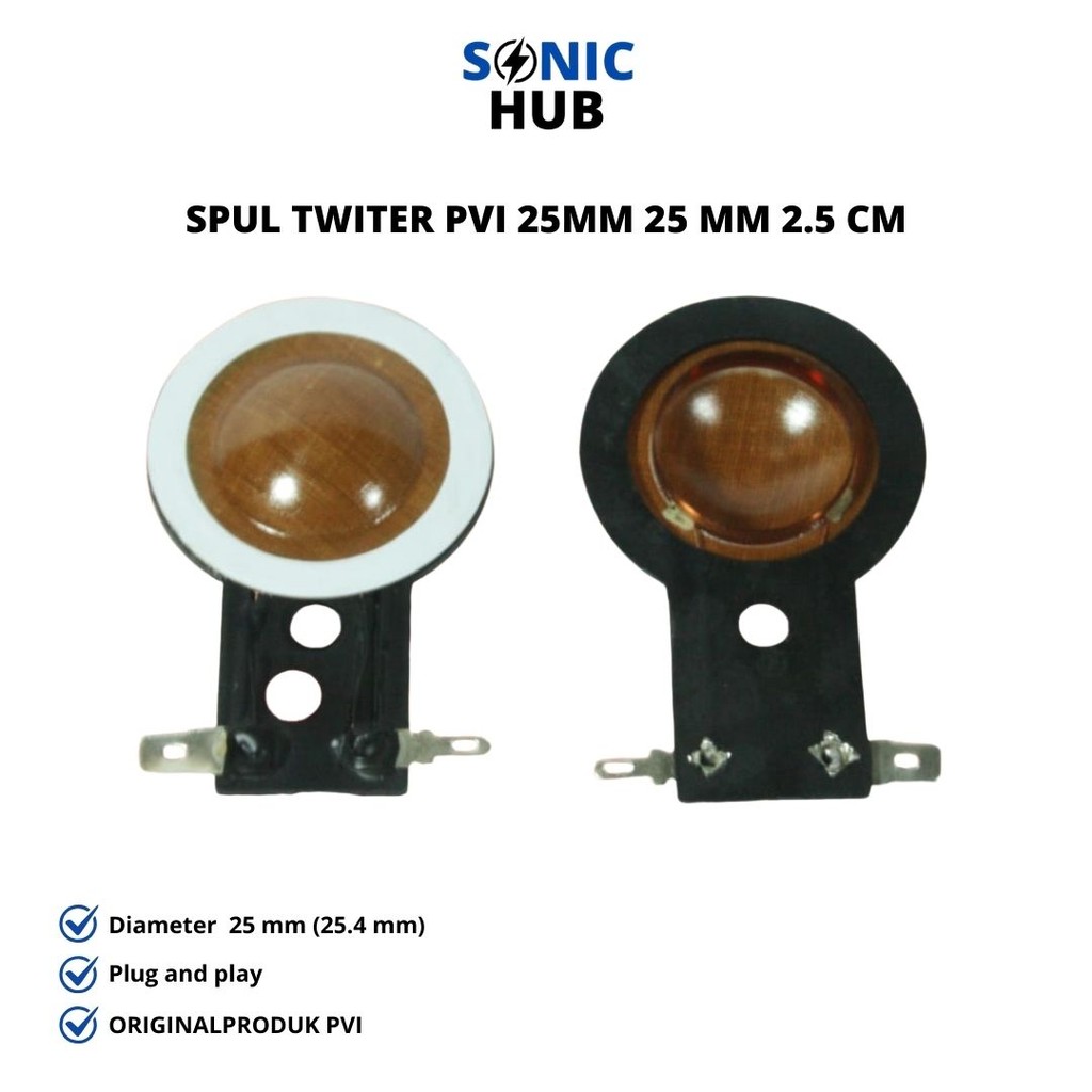 PVI SPUL TWITER 25MM 25 MM 2.5 CM DP1 D2 T25 D25 VCP1 VCP-1 DP-1 SEPUL SPULL FOR BMA BS TWITTER