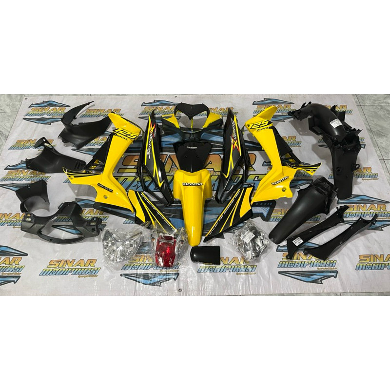 Body supra x 125 BATMAN full body full set kasar halus supra x 125 batman warna kuning tahun 2008 20