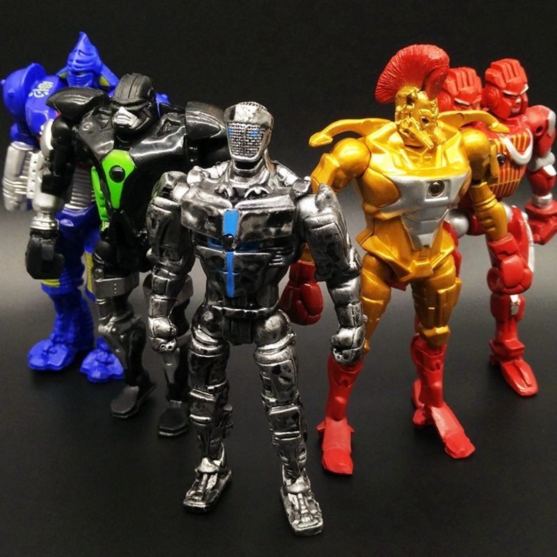 13cm 8pcs/Set EA30-20 Real Steel Zeus Atom Midas Adam Raider Robot Model Toys Gift Action Figure Hob