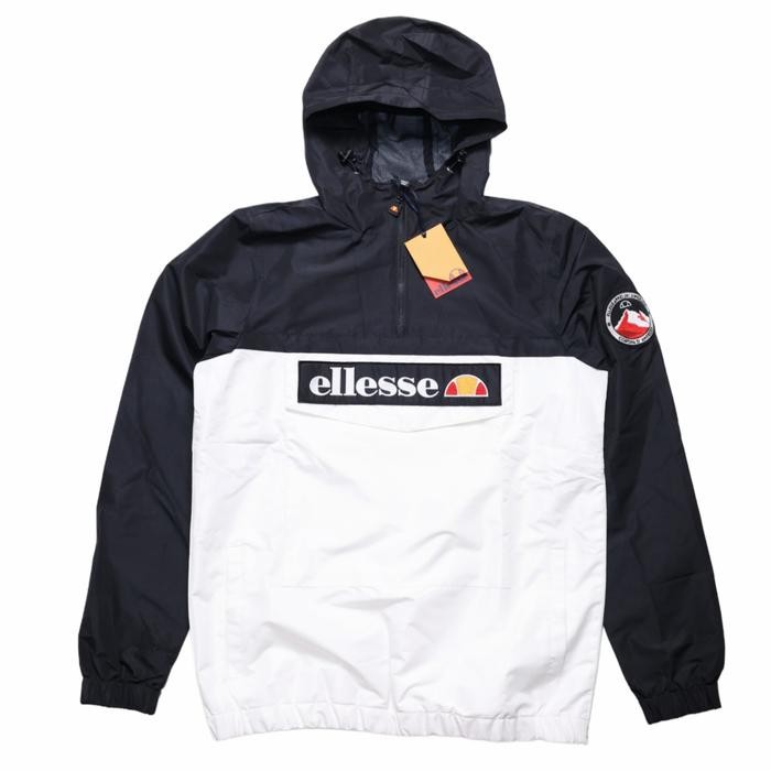 JAKET CAGOULE ELS HITAM PUTIH TASLAN PARASUT ATASAN PRIA WANITA CASUAL OUTDOOR ZIPPER HOODIE BRANDED