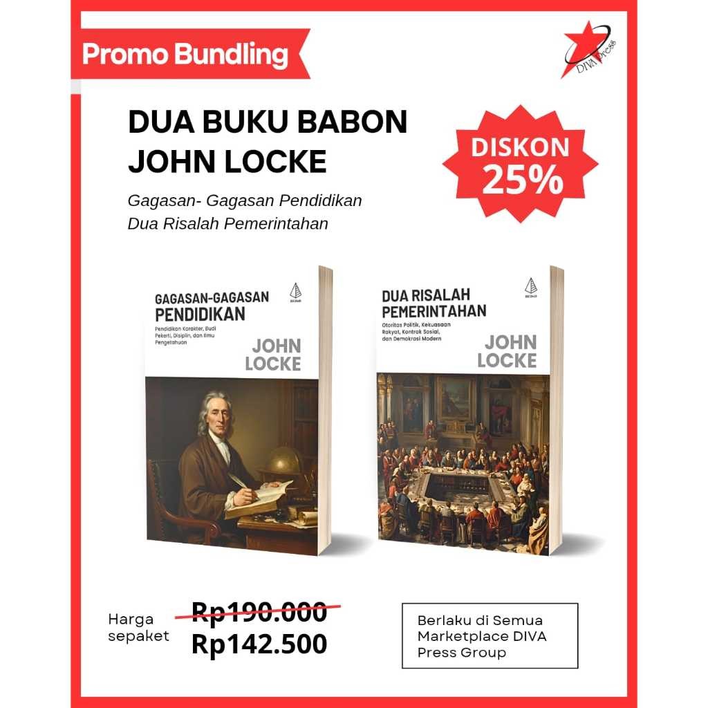 Basabasi - Paket Dua Buku Babon John Locke: Gagasan Pendidikan & Dua Risalah Pemerintahan