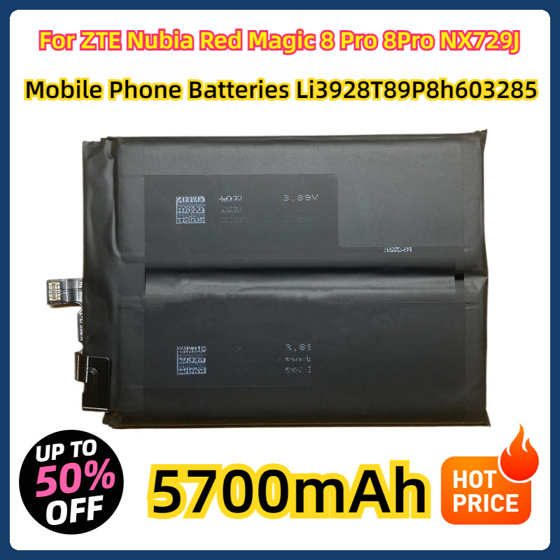 For ZTE Nubia Red Magic 8 Pro 8Pro NX729J Mobile Phone Batteries New Li3928T89P8h603285 Battery 5700