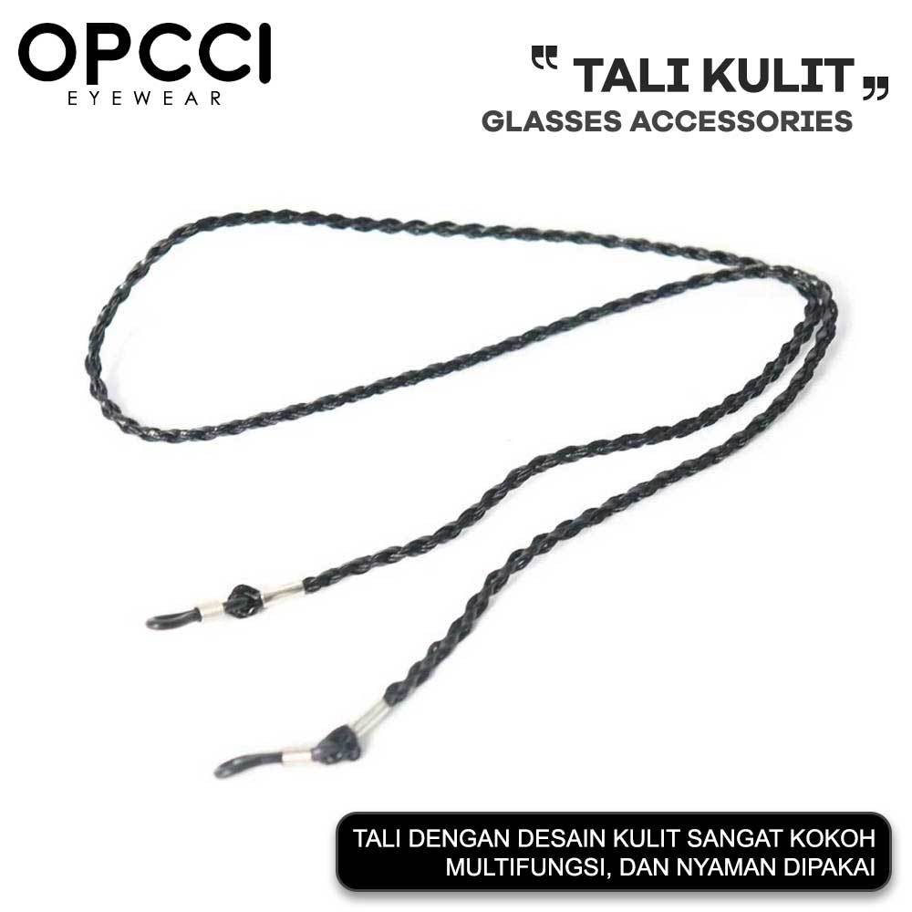 Opcci Tali Penyangga Pengait Penahan Kacamata Bahan Kulit Leather Simple Keren Pria Wanita