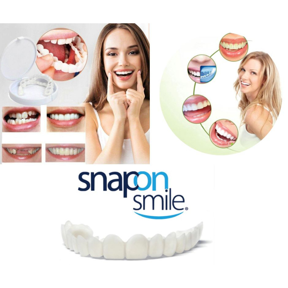 inputmodeuntuk Pemutih Gigi 1 Pasang ( Atas Bawah ) COD Snap On Smile 100% Original Authentic Gigi P