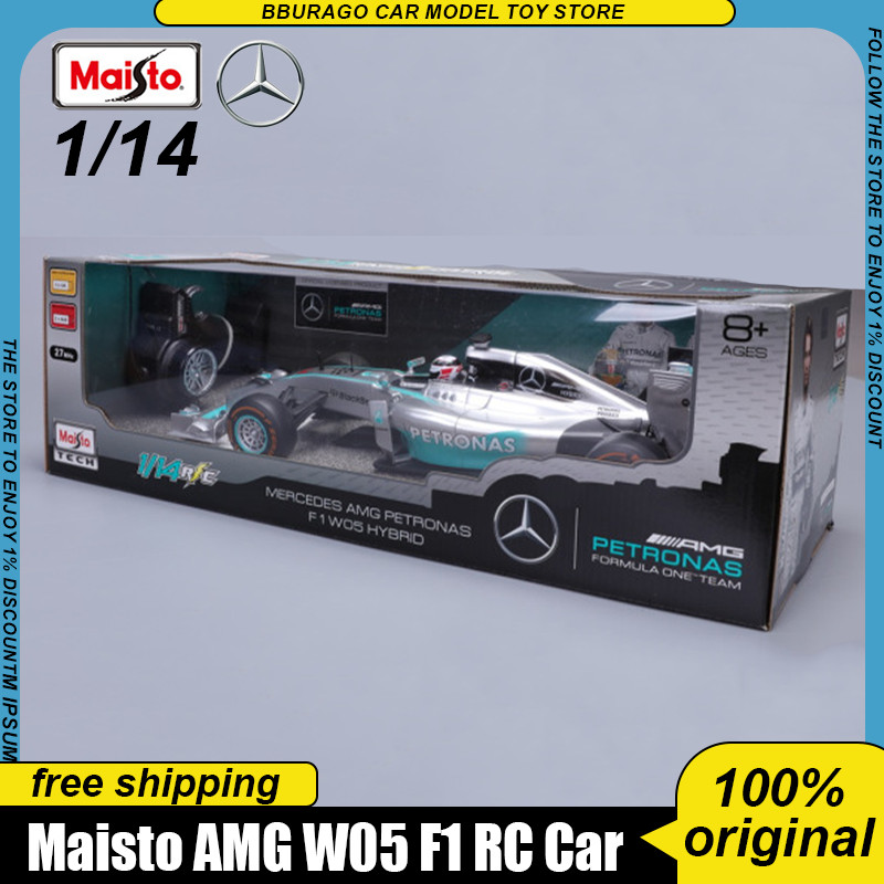 In Stock Maisto 1:14 Amg W05 F1 Racing Rc Car Alloy Miniature Diecast Model Ferrari Laferrari Ferrar