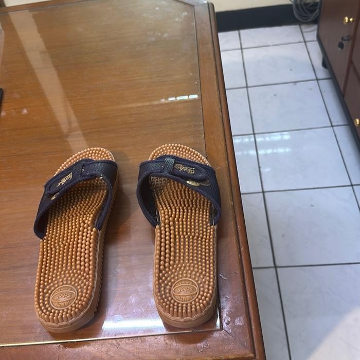 SANDAL WANITA SCHOLL-SANDAL SLIDE WANITA ORIGINAL-MASSEUR-BLUE. Size 8 Best