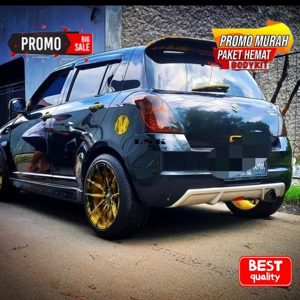 Bodykit samping dan difusser swift 2007 2012 bodikit swift