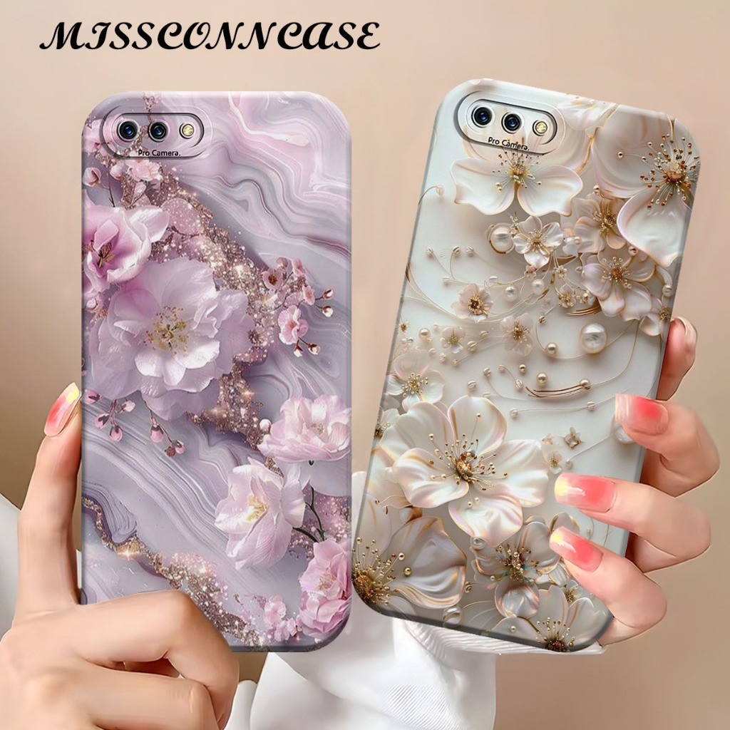 Softcase Hp Oppo A3S - Realme C1 - Oppo A1K - Realme C2 Motif Bunga Bunga - Case Kekinian - Case Sil