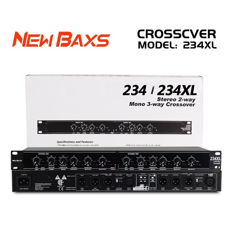 NEW BAXS 223XL/234XL crossover aktif professional two-channel two-way/three-way subwoofer electronic