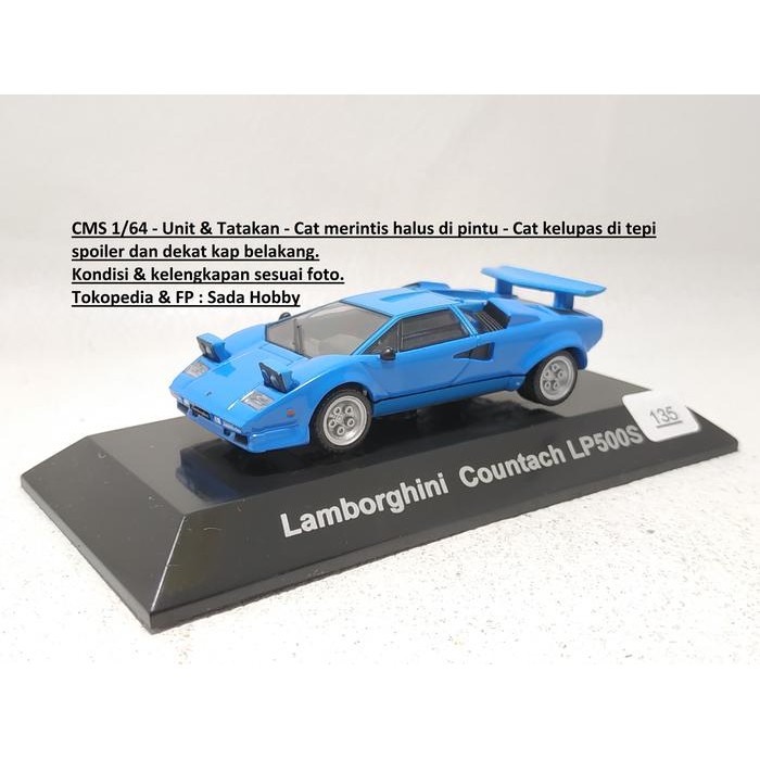 HW  Diecast CMS 1/64 Lamborghini Countach LP500S Biru