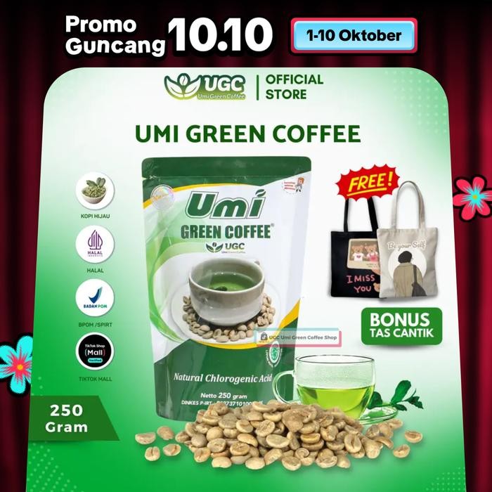 [RUMEROUS] UGC UMI GREEN COFFEE ORI Kopi Hijau Organik 250 Gram