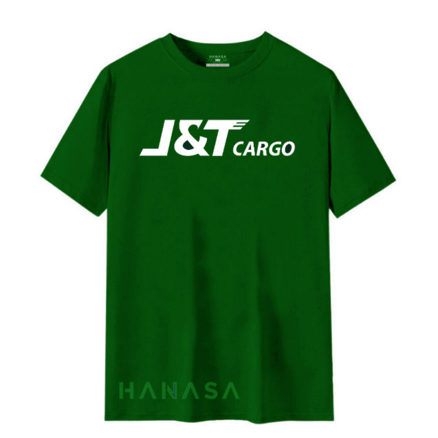 TERBARU.. Kaos T-Shirt Wanita Unisex J&T Cargo Print Reguler Fit 100% Cotton Combed JNT Cargo Seraga