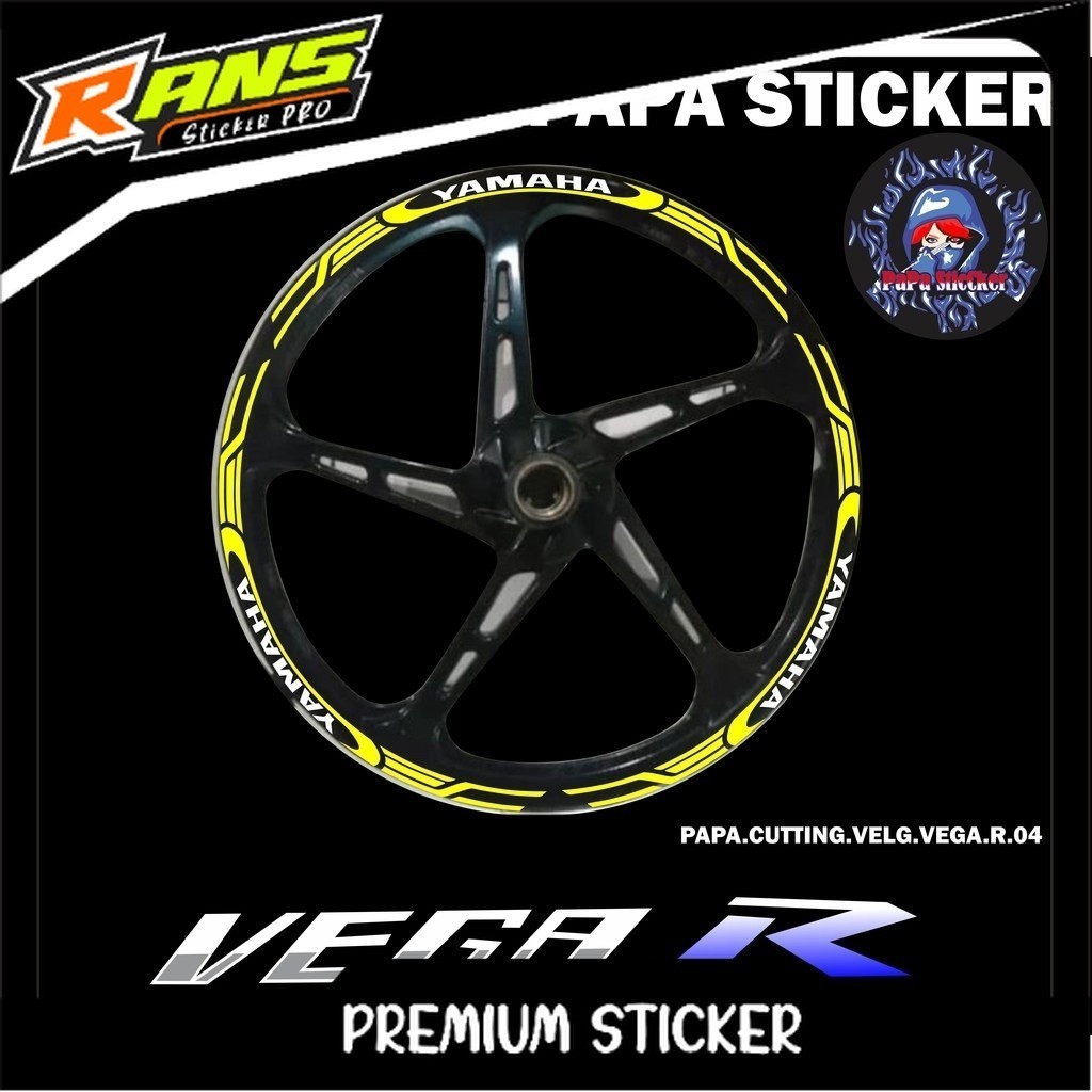 STIKER VELG VEGA R CUTTING STICKER VELG CUTTING VARIASI YAMAHA VEGA R LIS BAN/VELG 04
