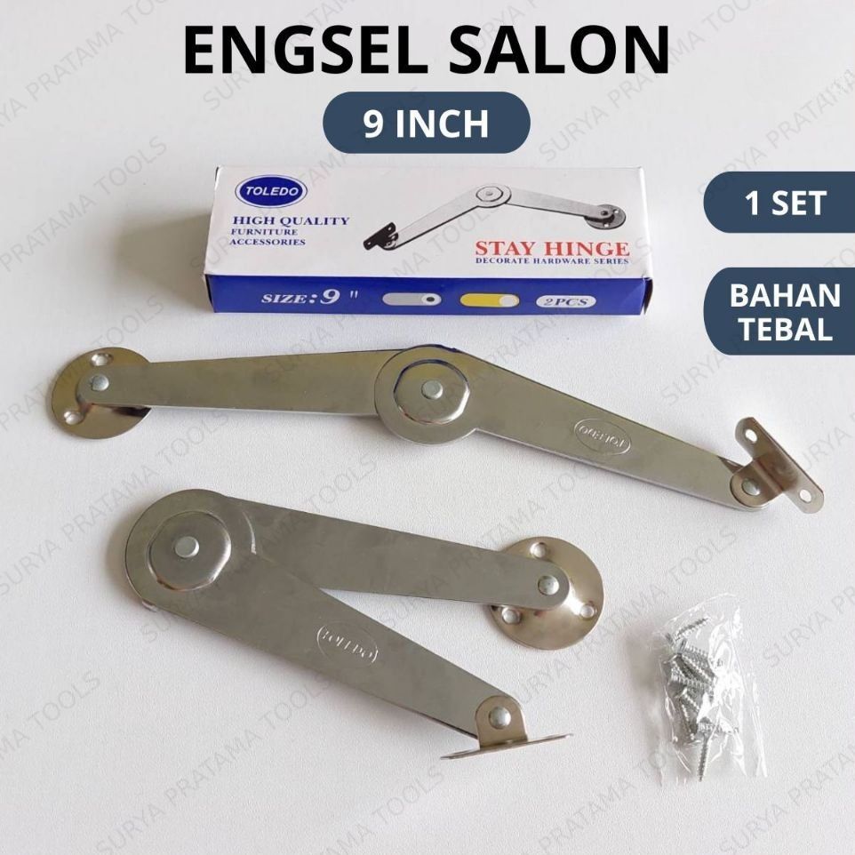 Engsel Salon 9" Tebal / Engsel Penahan Jendela / Sikutan Jendela Lipat Hak Angin 9 Inch Inci Toledo