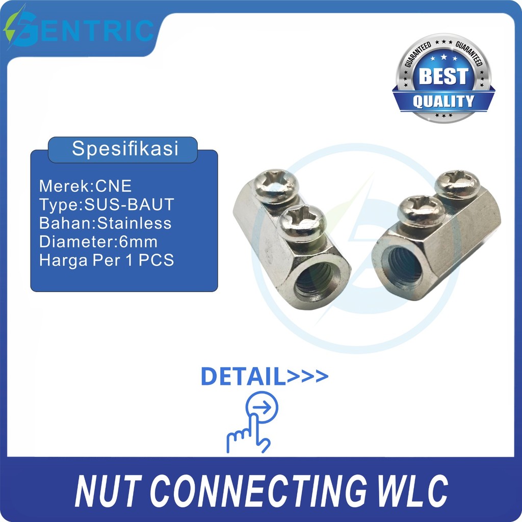 WLC Nut Connecting Stainless /Baut Penyambung Stick Electrode WLC 6mm BEST QUALITY