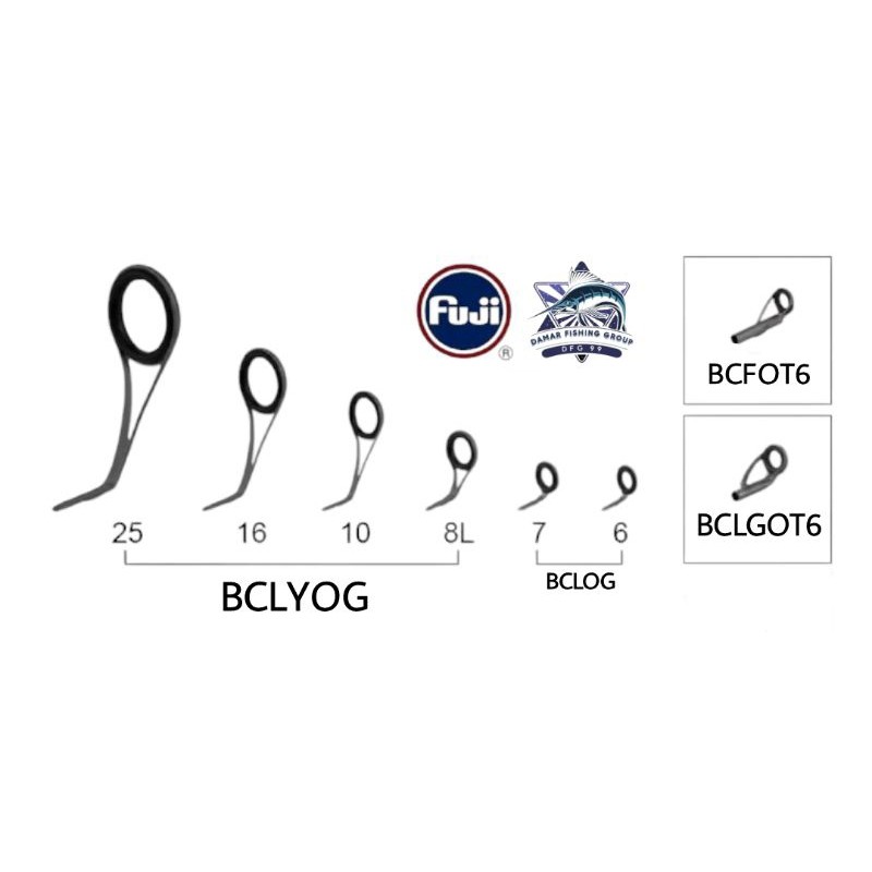 gitata980  RING GUIDE FUJI SET GALATAMA - RING GUIDE FUJI BLACK - MARIT JORAN FUJI BCLYOG