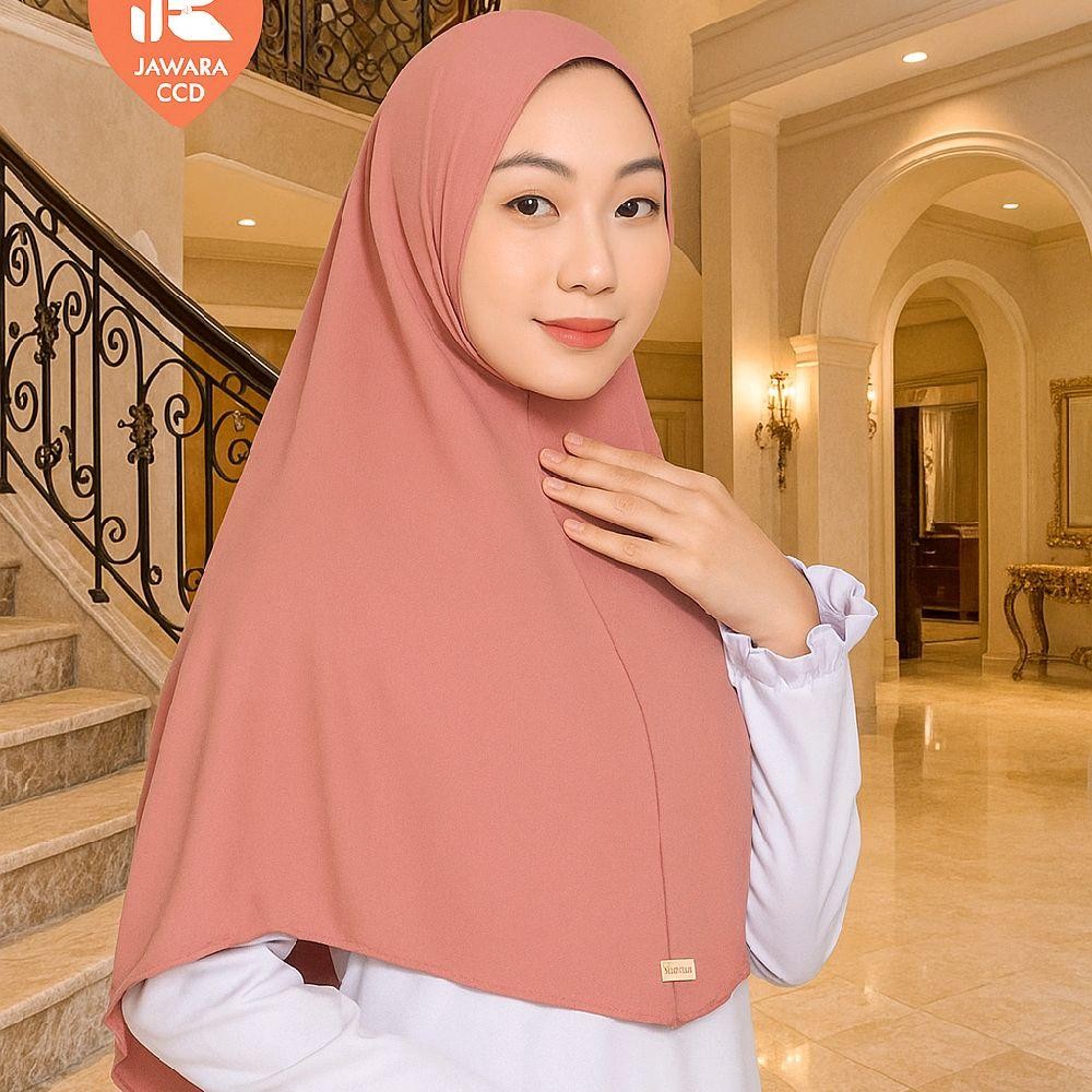 ysf Bergo Dagu Malaysia Crinkle Kerudung malay Sport Premium Hijab Olahraga Pad Jilbab Instan Size M