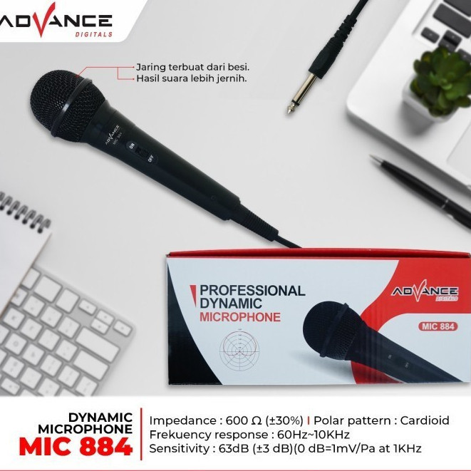 [ READY ] PROFESIONAL MIC ADVANCE / PORFESIONAL DYNAMIC MIC 884 / MIC ADVANCE 884