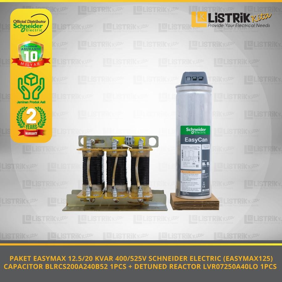 Schneider Paket Capacitor & Detuned Reactor 12,5kVAR 525V - EASYMAX125
