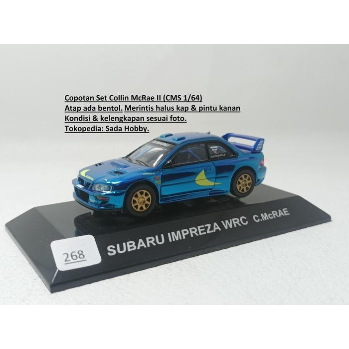DCT... CMs 1/64 Subaru Impreza WRC Chrome Biru Giftpack Colin McRAE Memorial