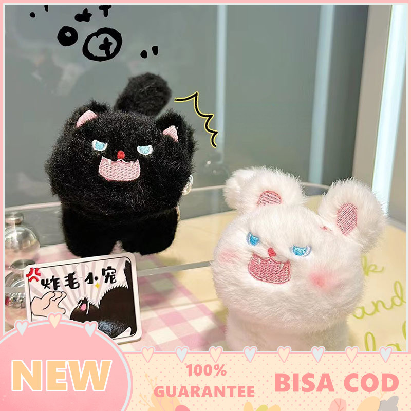 【Ready】Gantungan Kunci Tas Boneka Kucing Marah/Cute Cat Bag Keychain Lucu