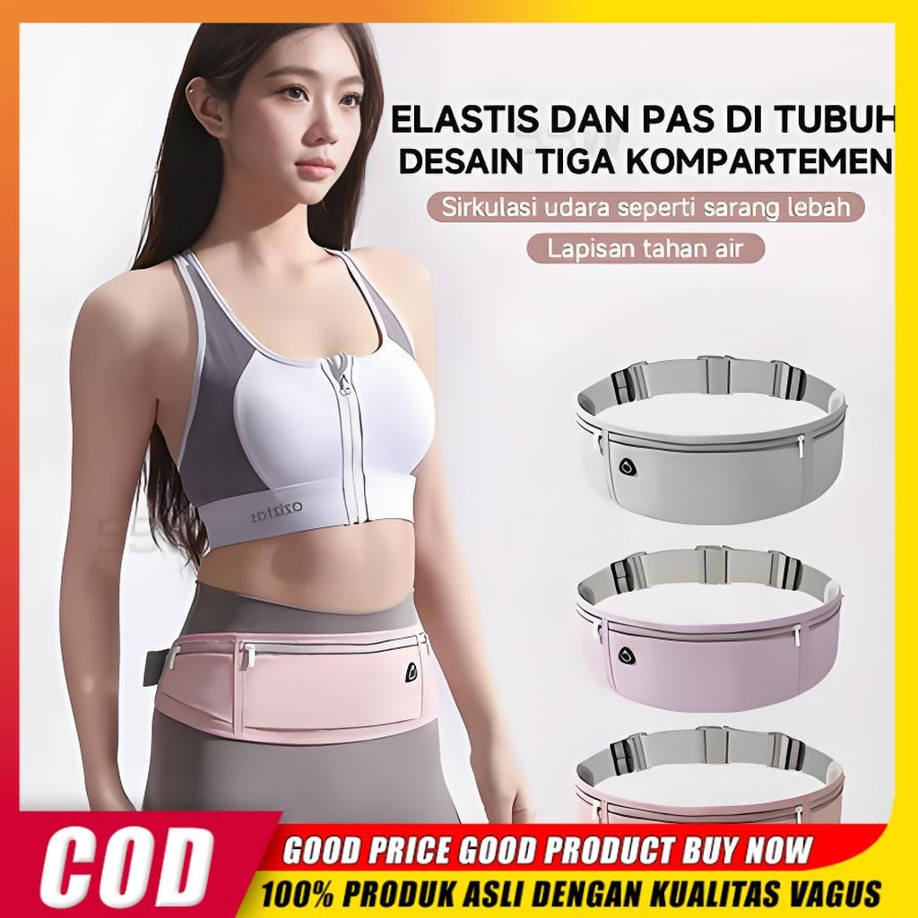 COD Tas Pinggang Olahraga Pria Wanita Mini Waterproof / Tas Pinggang Ringan Anti Air / Tas Fitness O