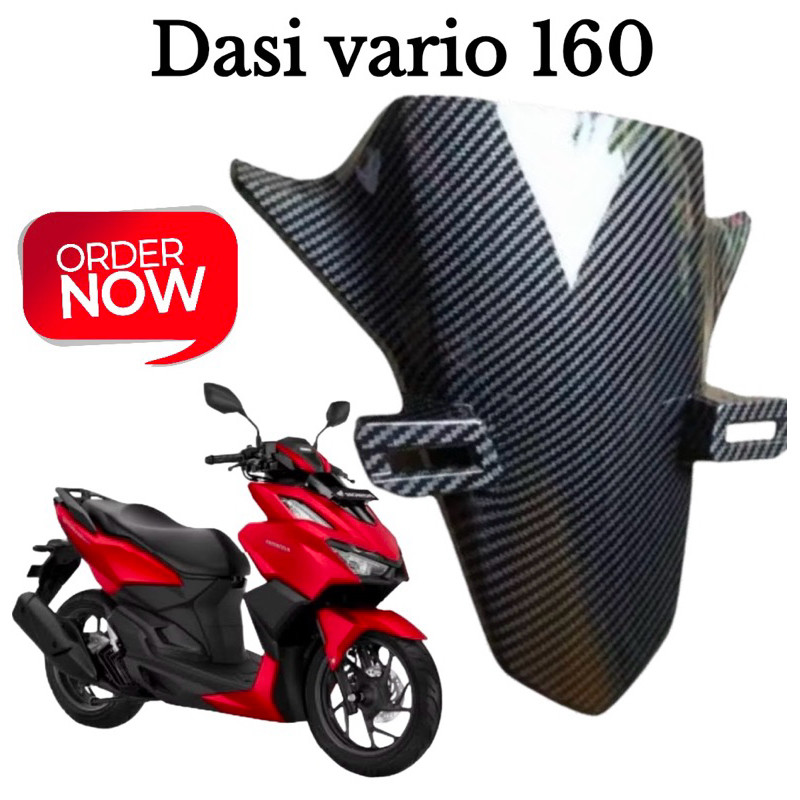 DASI VARIO 160 CARBON HITAM GLOSY ▪️dasi vario 160 carbon / dudukan plat vario 160 carbon VARIASI.CO