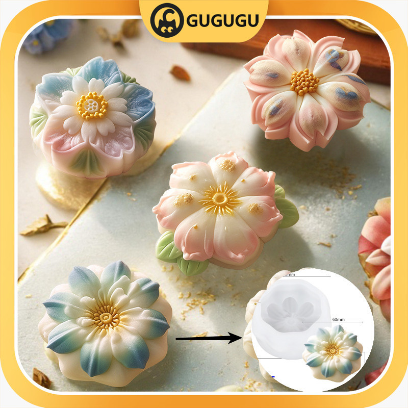 【Ready】Cetakan Silikon Puding Bunga Sakura/Cetakan Pudding Bunga Viral Puding Jelly Estetik Flower C