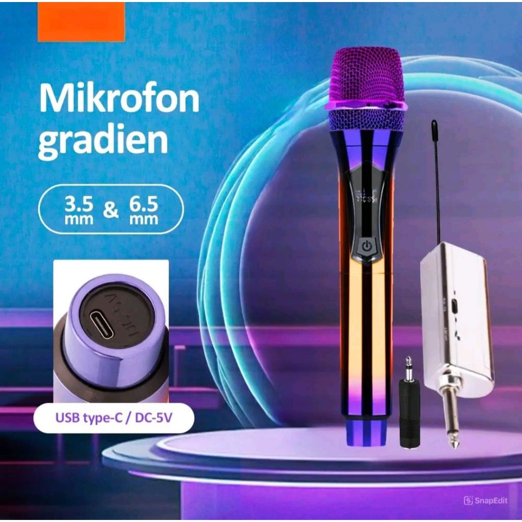 BEST SELLER Mic wireless Mic Singgel Fleco M-32S Mic karaoke tanpa kabel mic bluetooth wireless suar