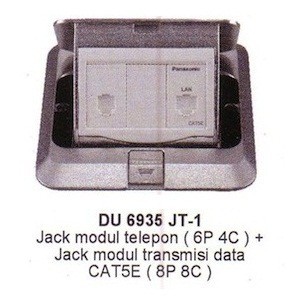 Stop kontak Lantai Modul Telepon + Modul Data CAT5E DU6935JT-1 PANASONIC
