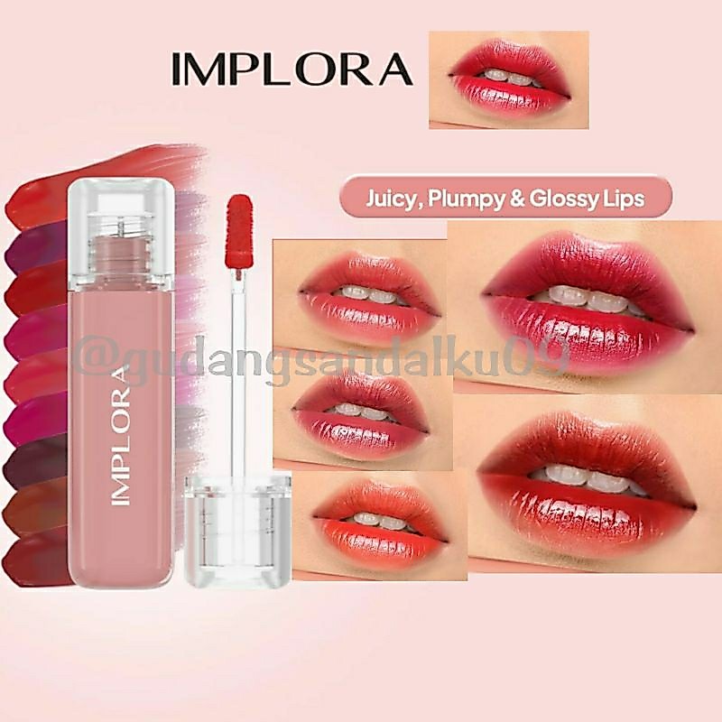 BELI 2 MURAH Lip Tint Implora - liptint tahan lama - lip tint glossy - Jellytint glassy Anak Sekolah