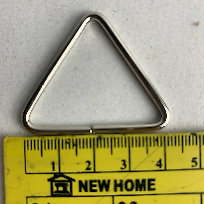 Ring Segitiga Tas 4 cm Besi Nikel Silver ecer