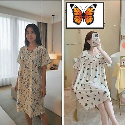 DSSEXOY. 1104 [BISA COD] DASTER CRINCLE CANTIK KERAH KOREA BY LEISURE WEAR
