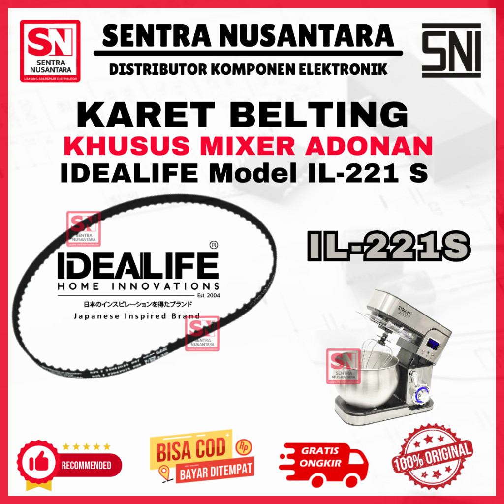 KARET MIXER IDEALIFE IL 221S ORIGINAL | BELTING MIXER IDEALIFE IL221S KUALITAS BAGUS | VANBELT MIXER