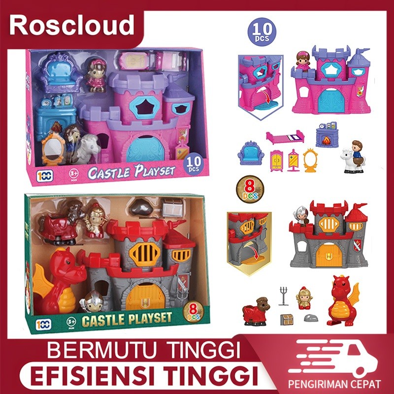 Roscloud‘ Bisa COD ’ Model Dragon Knight Princess Karakter/Mainan/Ksatria Menyelamatkan Putri dari N