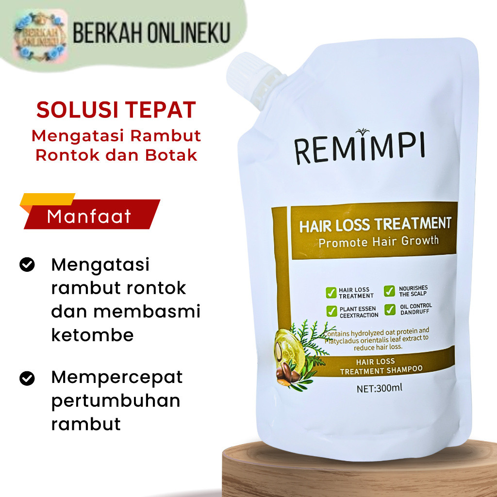 REMIMPI Hair Loss Treatment Shampoo Remimpi Original Penumbuh Rambut Shampo Anti Ketombe Best Sale