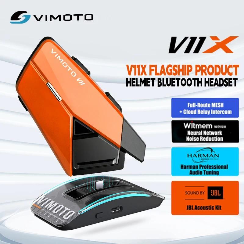 Vimoto V11X/V10X/V11S/V9S Motorcycle Helmet Bluetooth Headset: Full-Face Integrated Communication wi
