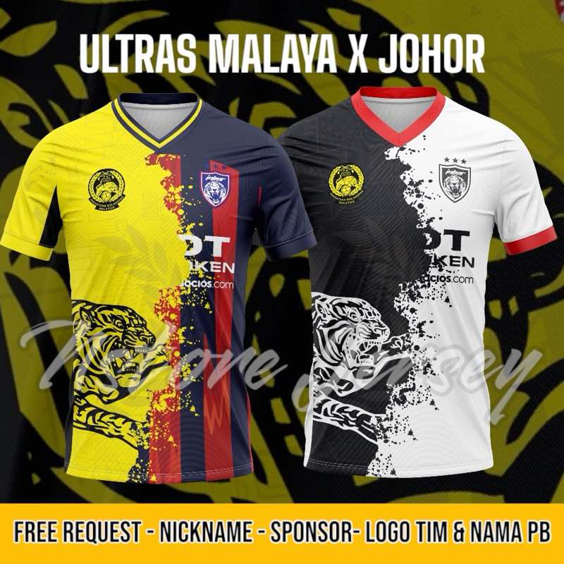 JERSEY SEPAK BOLA JOHOR DARUL TA'ZIM MALAYSIA 2025 FREE NICKNAME S-2XL