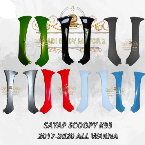 cover sayap kap depan kap body depan  Scoopy fi esp k93 donat  2017 2018 2019 hitam merah putih mera