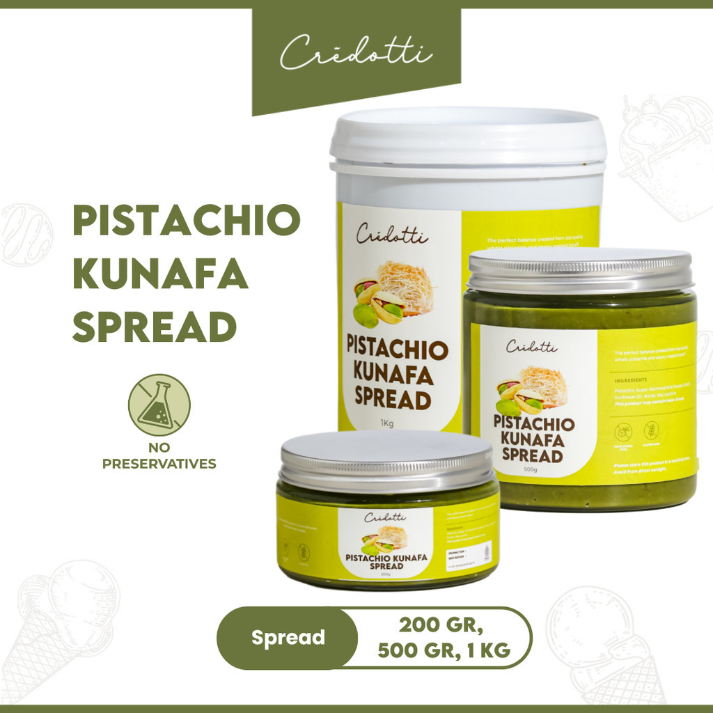 

CREDOTTI Spread Pistachio Kunafa Selai Kadaify 200gr - 1Kg