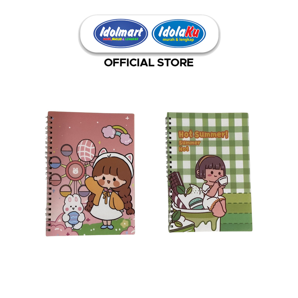 

IDOLMART Note Book A5 Spiral Karakter Lucu Notebook Kartun Anak Sekolah - Surabaya